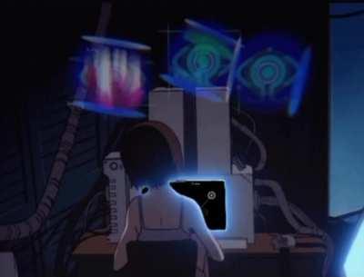 Lain playing osu