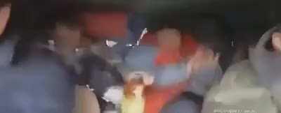 Russian astronauts returning from the ISS