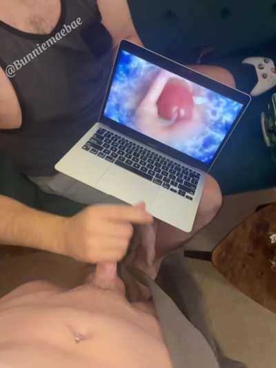 I walked by the couch and he started playing with my clitty, then he put on some sissy hypno and it was over for me