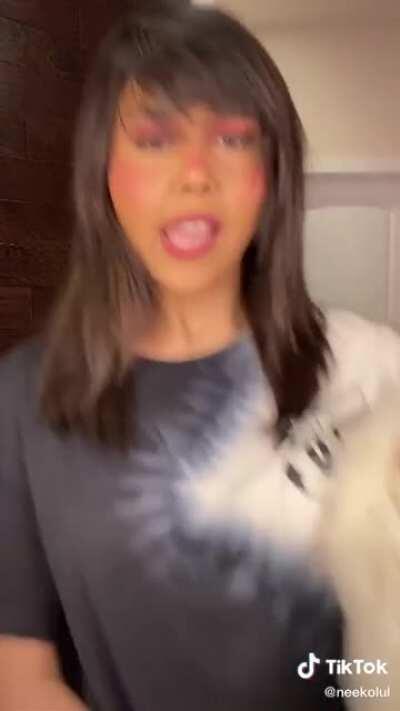 Oh my God, those fishnets.