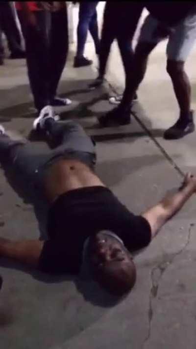 The piss beat out of him