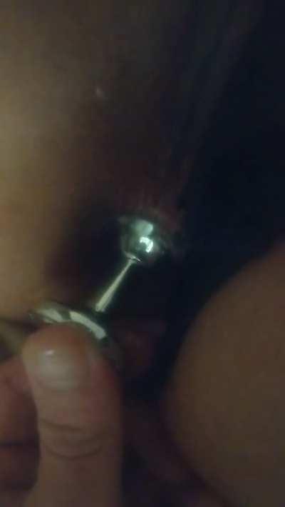 My tight little arsehole gripping my butt plug