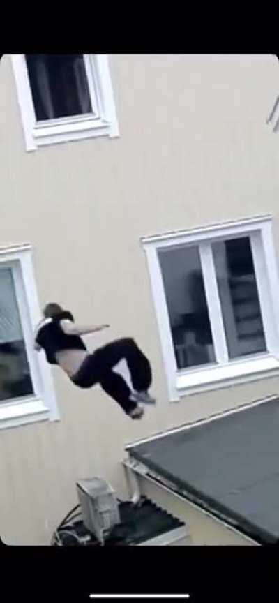 HMFT after I front flip off a roof