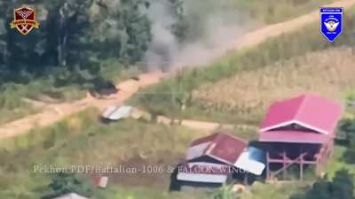 [Myanmar/Burma] Pekhon PDF 1006 (rebels) attack junta and allied Pa-O National Army forces between Pekhon and Nyaungshwe Townships-May 19 (music from source)