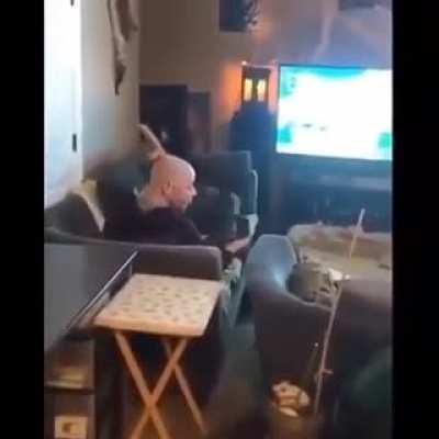 Dude sorta dies inside after dildo toss