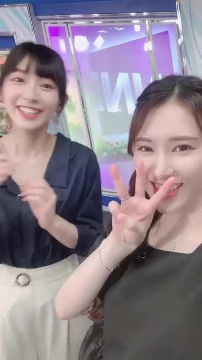 Fellow presenter Yukari Shirai and Our Queen tweeted this short video inviting people to watch Yukari's last 'Moon' programme on Friday night!! Golden Week is around the corner and Yukari's last programme before maternity leave will be Sunday's 'Evening'!