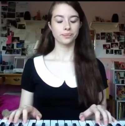Oldie but goodie. “girl on very important audition forgets her keyboard is on sound effect mode”