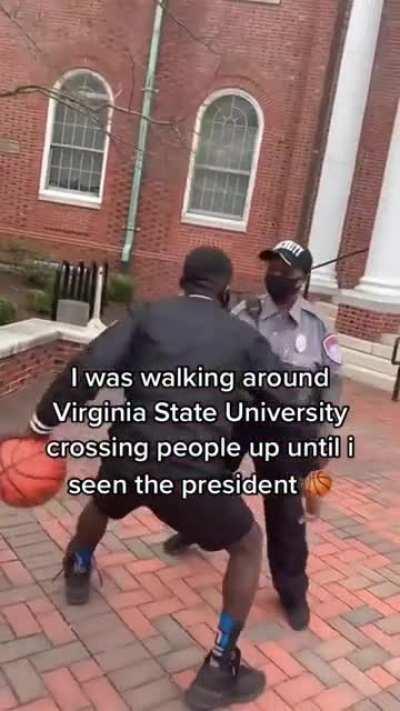 To cross up the university president