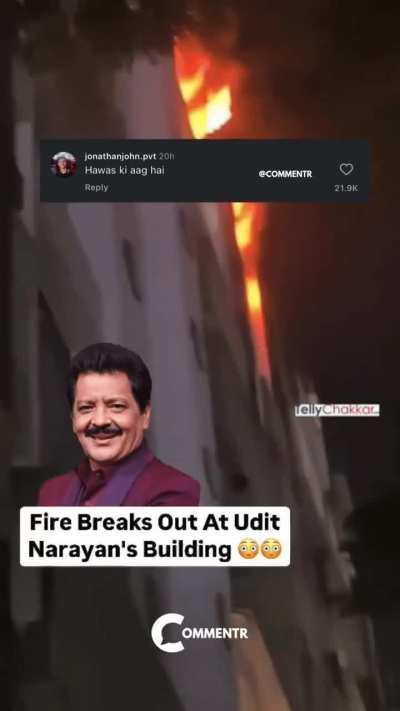 Fire breaks out at udit narayan's building
