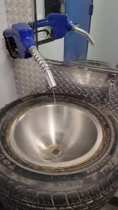 Blursed Gas Station Bathroom