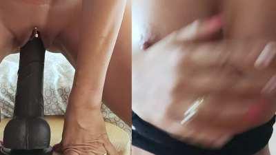 Lips gripping with an additional tits view