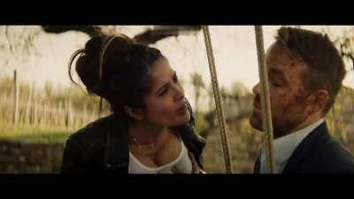 Salma Hayek Self-Grope in Hitman's Wife's Bodyguard