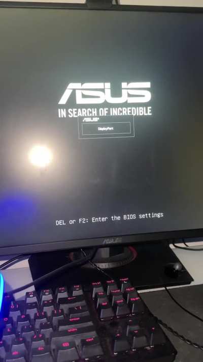 ASUS del or f2 screen doesnt let me enter bios