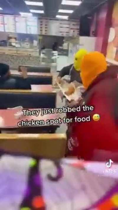 Fat butches fighting over food 💯