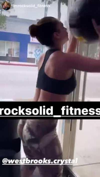 crystal working out 2