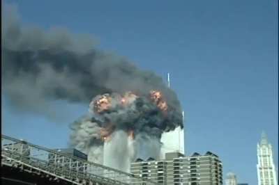 Rare WTC 2nd Impact from car 