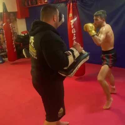 Jonathan Haggerty ripping the pads.