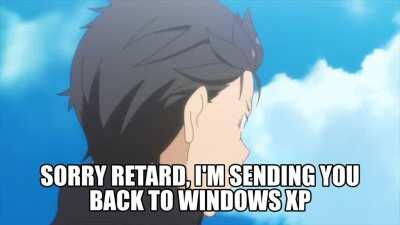 NOOO I DON’T WANNA GO TO WINDOWS XP NOOO STOP AHHH 😭😭😭😭😭