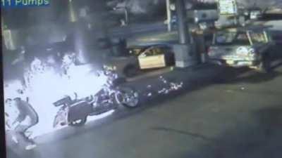 Dude left his motor running.