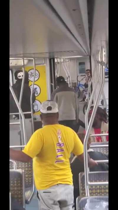 Woman who attacked a man gets taken down. White knight with no context gets involved.