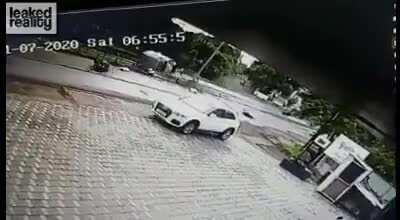 Bikers turn into oncoming van.