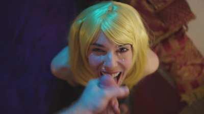 misa amane gets a big facial