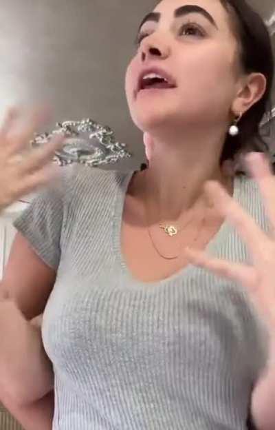 Saby touched her boobs