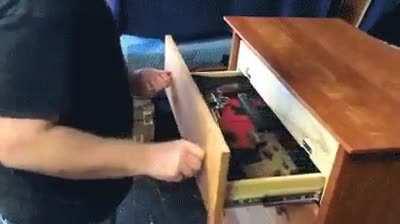 This drawer has a drawer.