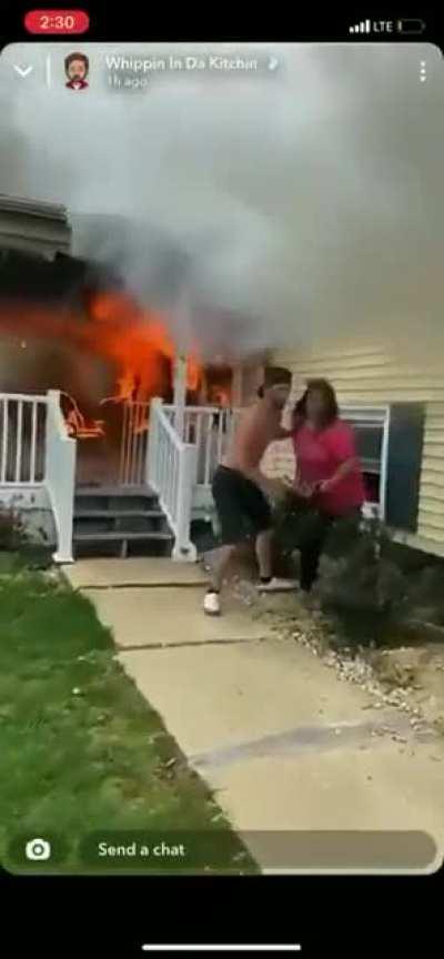 Woman in Maryland sets a house on fire while someone is still inside