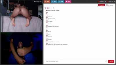 She took her fishnets off, shook her ass, and rode her dildo for me on DirtyRoulette