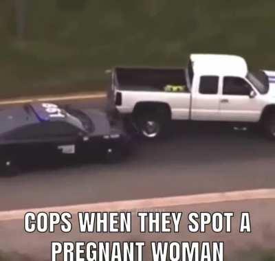 Pregnant woman spotted 😎 Robocop initiate kill mode
