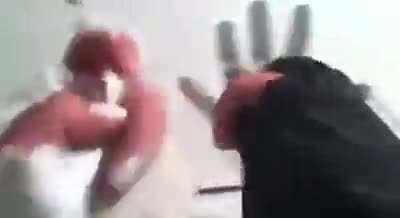Man masters fine motor control of his hands to have a Ninja Showdown.