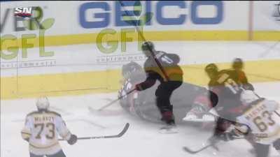 McAvoy sends Staal to the dressing room with a solid check