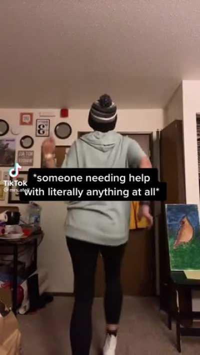 My self esteem is rooted entirely in the service I can provide you, what’s up?