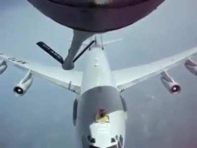 Milliseconds from disaster! Incredible footage of a NATO E-3 Sentry 