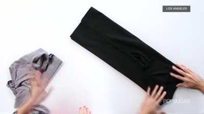 Folding shirts like a pro.