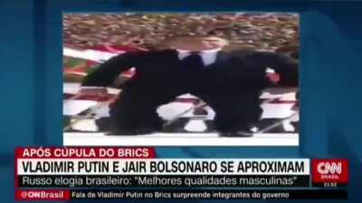 A real CNN Brazil news with wide Putin