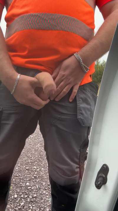 Decided to pull over and pull it out for you boy to show you what daddy is hiding [34]