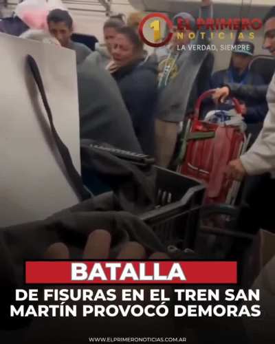 Pelea en vagon de la linea San Martin.