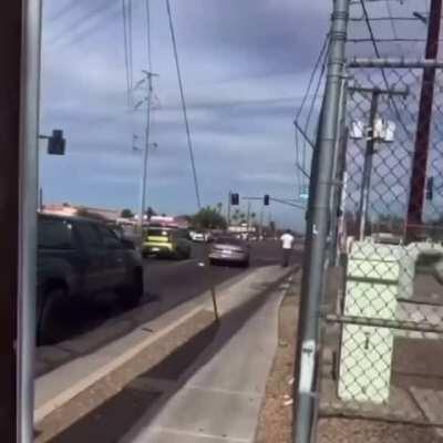 Road rage in Phoenix, AZ.