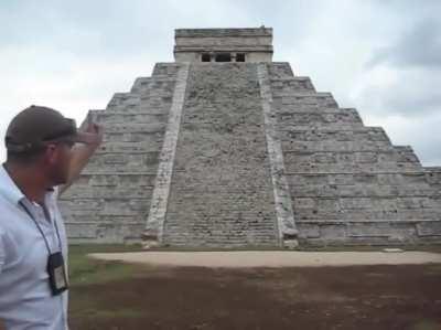 When you clap your hands in front of Chichen Itza stairs, the echo sounds like a Quetzal bird