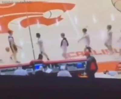 Brutal high five after a game