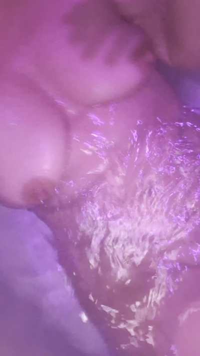Last bath for awhile enjoying a smoke with my natural titties