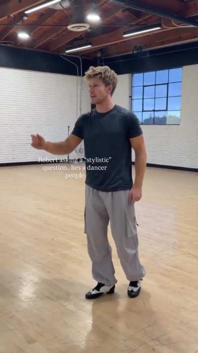 robert & witneys jive IG story .. he’s a dancer!