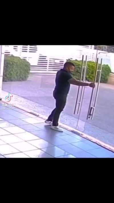 Who would design a glass door like that??