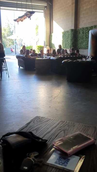 You never know what the person at the table next to you is up to!