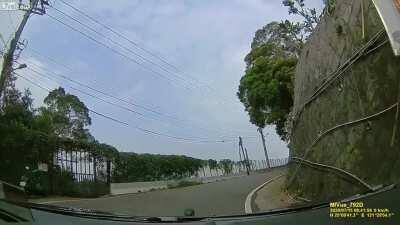 Taking that blind corner a bit to quick friend