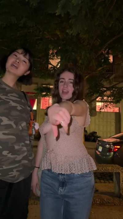 A tiktok she made in her see-through top (which was quickly taken down)