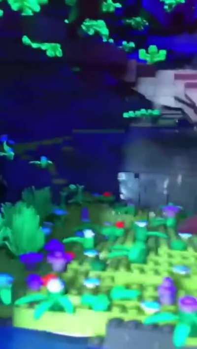 LEGO wall with secret rooms