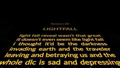 in a lightfall trailer comments section, far, far away...